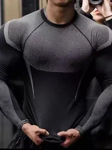 Men's Muscle Shark Fitness Top, Quick-Dry Breathable Tight-Fitting Running Shirt, Casual Gym Wear, New Arrival 2026