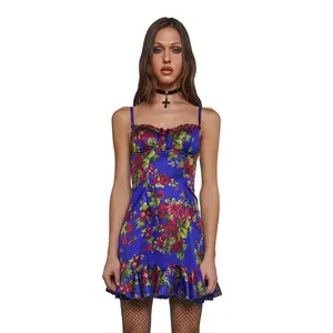 Floral Satin Slip Dress