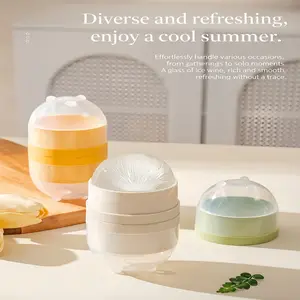 Premium Large Round Ice Ball Maker – Slow-Melting Sphere Molds for Whiskey, Cocktails, & Iced Coffee – Food-Grade Silicone Ice Trays