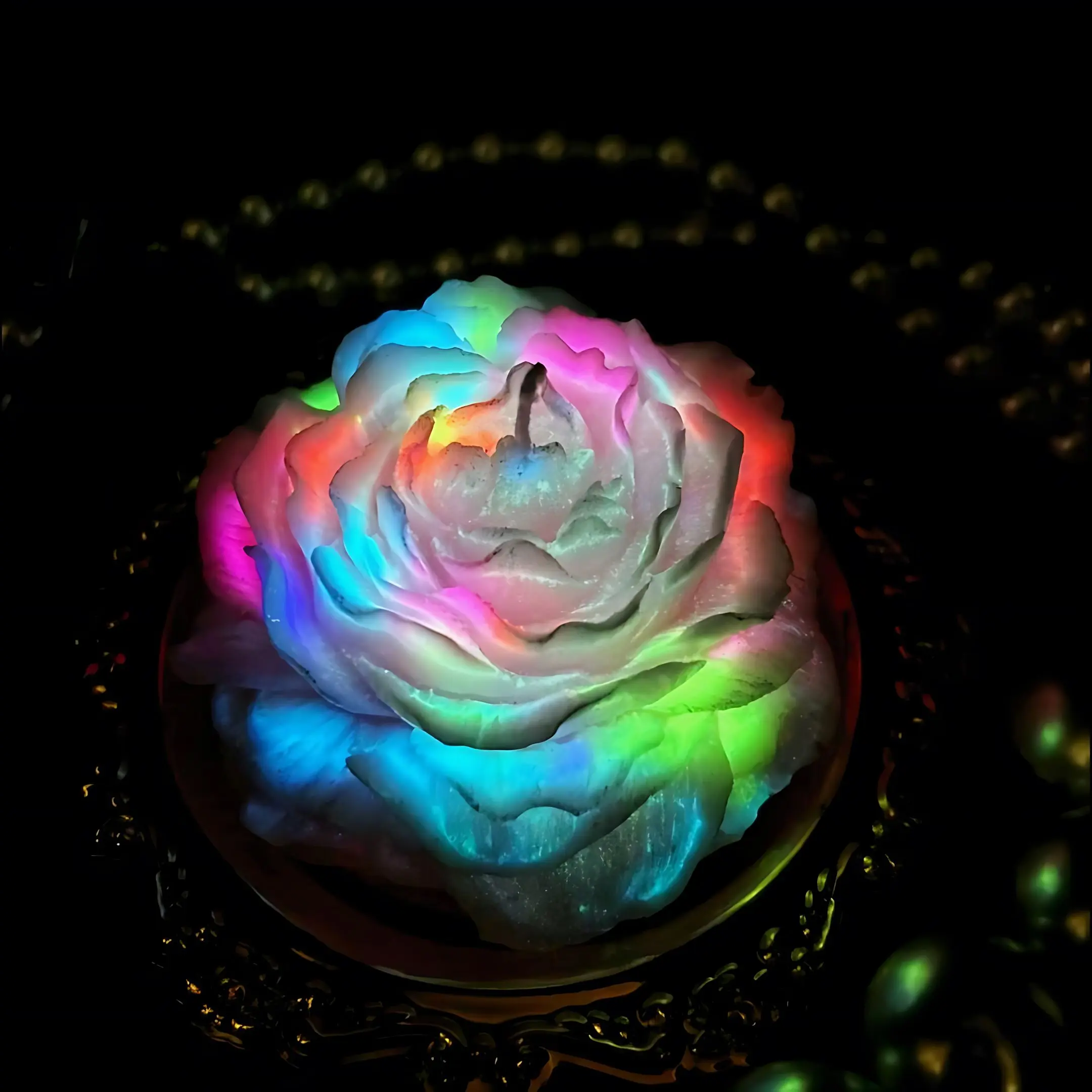 Low temperature 118°F fluorescent color roses handmade aromatherapy ...