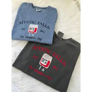 Mystic Falls Embroidered Sweatshirt and Hoodie, Vampire Diaries Sweatshirt