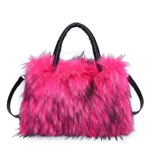 Y2K Inspired Ultra-Soft Luxury Faux Fur Tote Bag - Chic Shoulder Handbag for Fashion-Forward Women