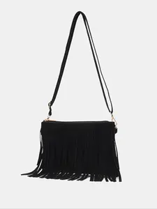 Bohemian Style Tassel Bag, Vintage Matte Tassel Crossbody Bag, Unique Design Single Shoulder Bag for Women
