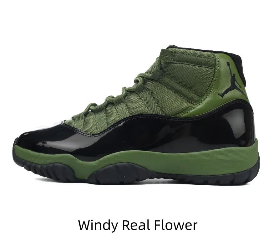 Classic Black Olive Green Color Block High Cut Basketball Sneakers Gloss Patent Leather & Lightweight Olive Green Mesh Mixed Panels Comfort Cushioned Olive Midsole Black Rubber Outsole Lightweight Streetwe