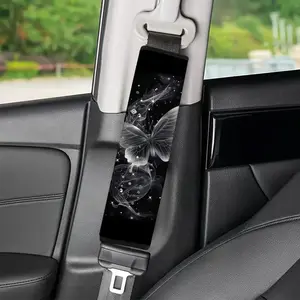 1pc 9.8x11.3 Inch Butterfly Pattern Car Seat Belt Shoulder guard cover, Car Decoration, Car Interior Decorative, Car Interior Accessories, Universal Size, Comfortable and Stylish, Quick Installation and Removal, Ideal Gift for Car Enthusiasts, 1223