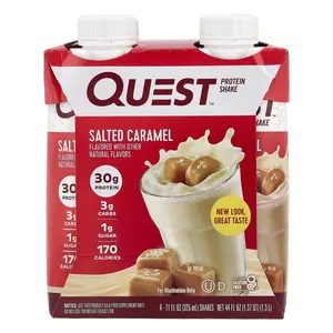 Quest Nutrition Protein Shake, Salted Caramel, 4 Shakes, 11 fl oz (325 ml) Each