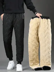 Boys Youth Simple Trendy Fashion Versatile Comfortable Commuter Daily Outdoor Sports Workout Warm Fleece Lined Thick Jogger Pants Long Spring Autumn Winter,Size 8-16 Years