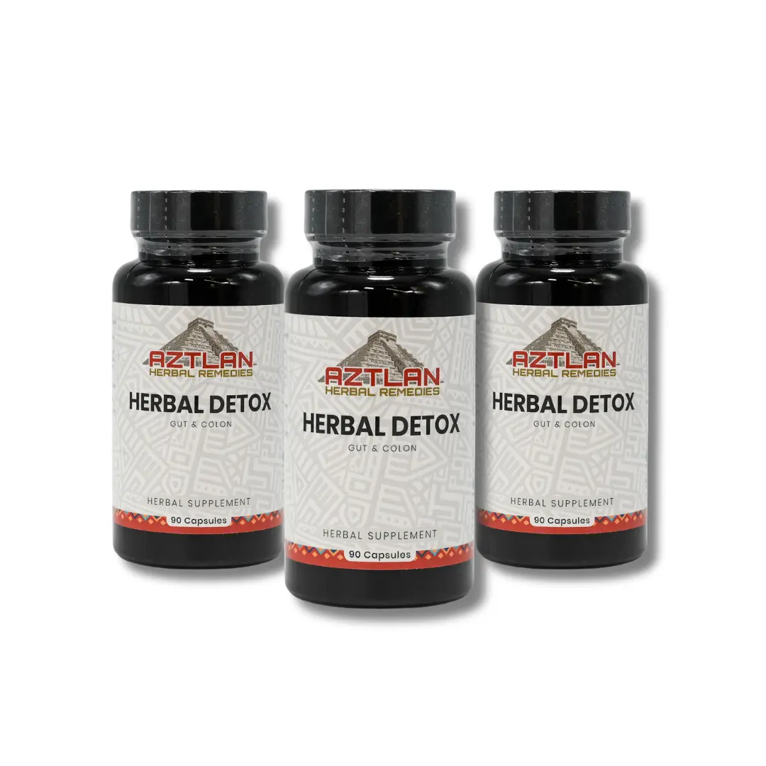 60 Days Herbal Detox Capsules (3 Bottles) – Natural Cleanse & Digestive Support Supplement