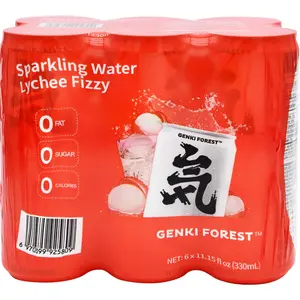Chi Forest Lychee Fizzy Sparkling Water – 0 Sugar and 0 Calories Carbonated Water