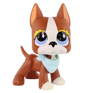 Pet Shop Great Dane Dog Puppy Collectible Animal Action Figures Bobble Head Play Pack for LPS Collectable