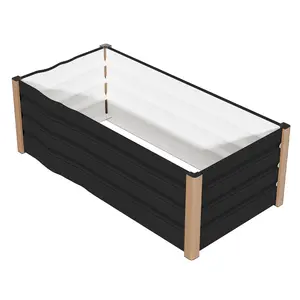 Extra Tall Rust-Proof Aluminum Raised Garden Bed – Large Open-Bottom Planter Box Kit with Rounded Safety Corners, Anti-Cut Trim – Outdoor Gardening