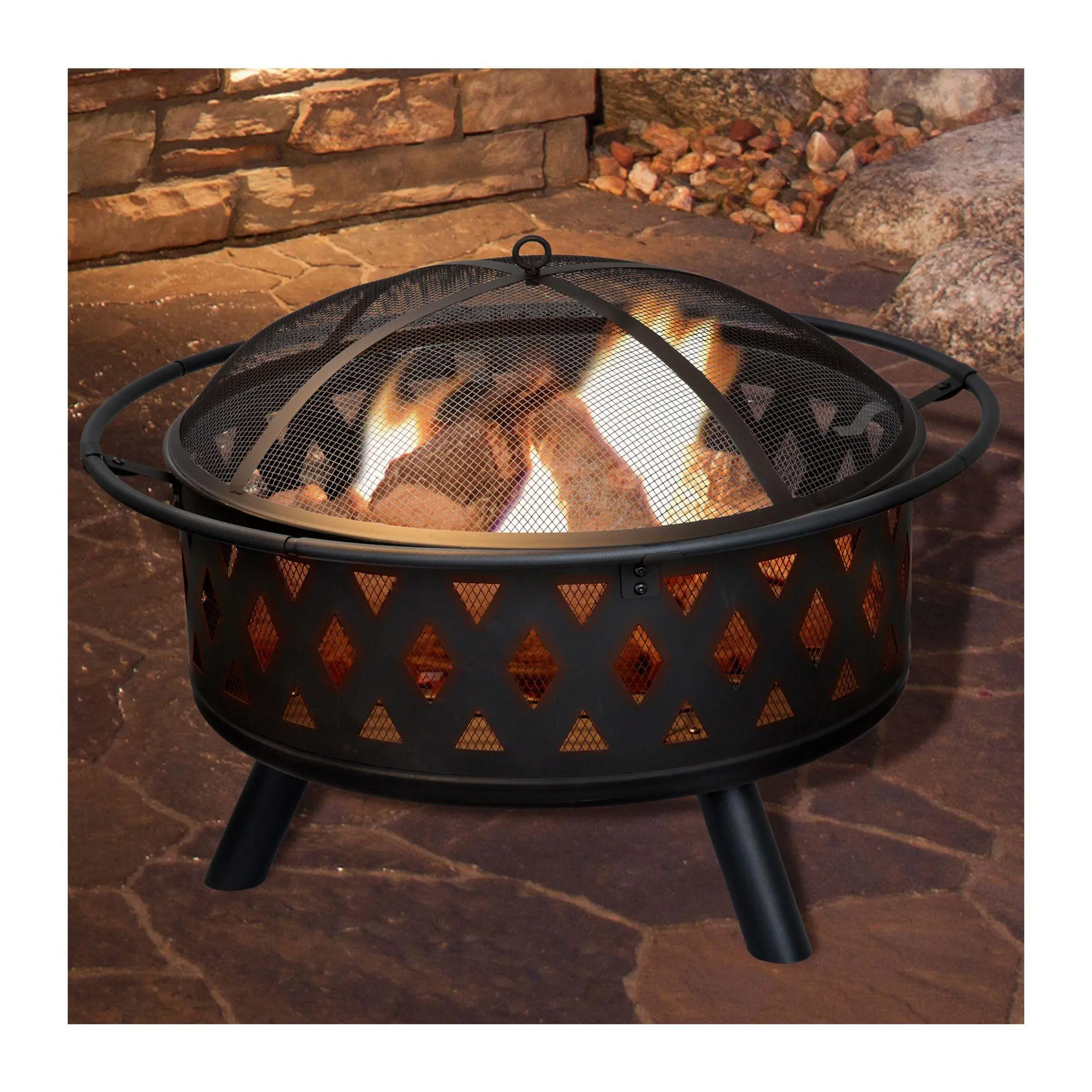 Nature Spring 32" Fire Pit- Steel Patio Ring