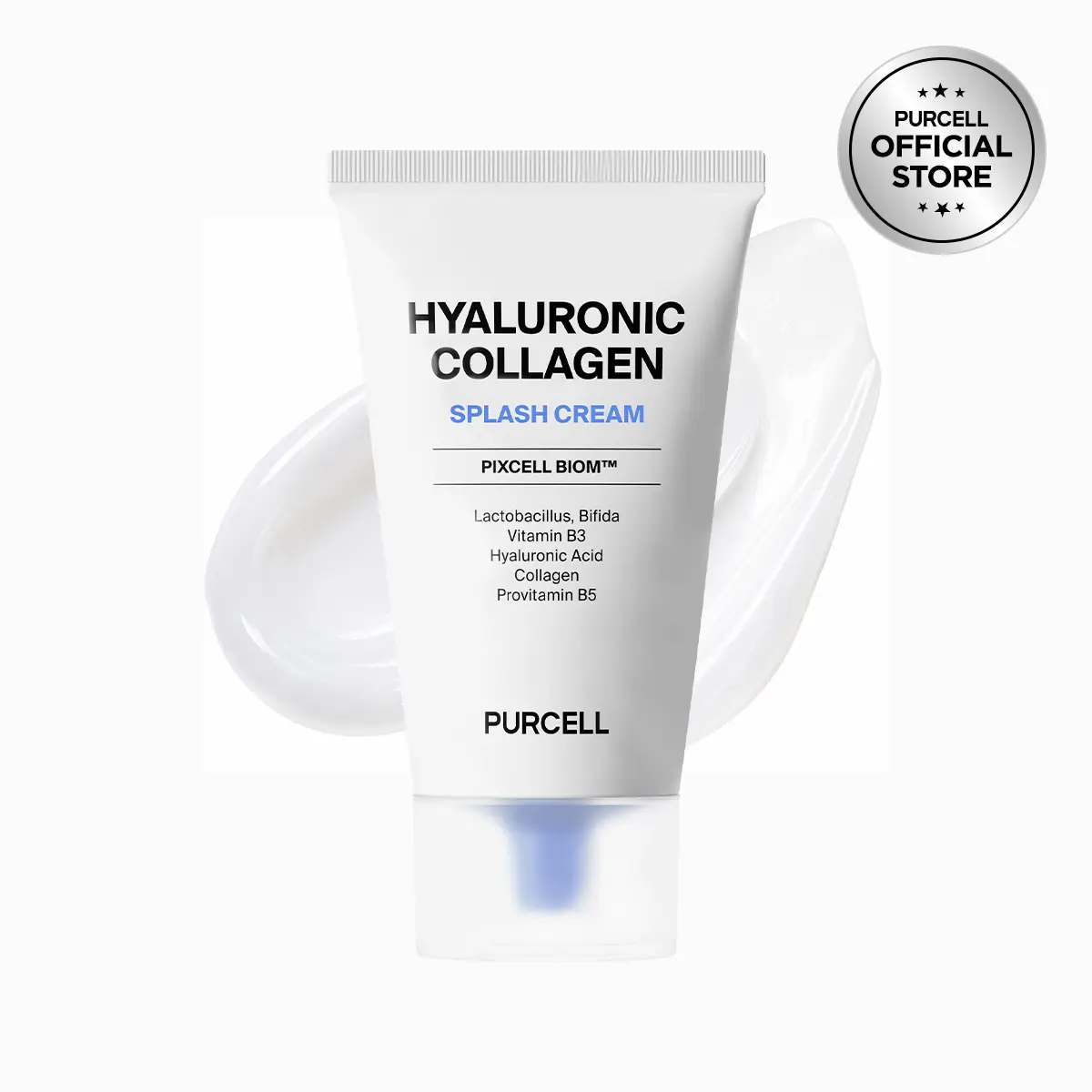 PURCELL PixcellBiom Hydrating Splash Cream – Probiotic Lightweight Moisturizer for Hydration & Skin Barrier Care, Water-Gel Texture for Instant Moisture, For All Skin Types (1.69 fl oz / 50ml)