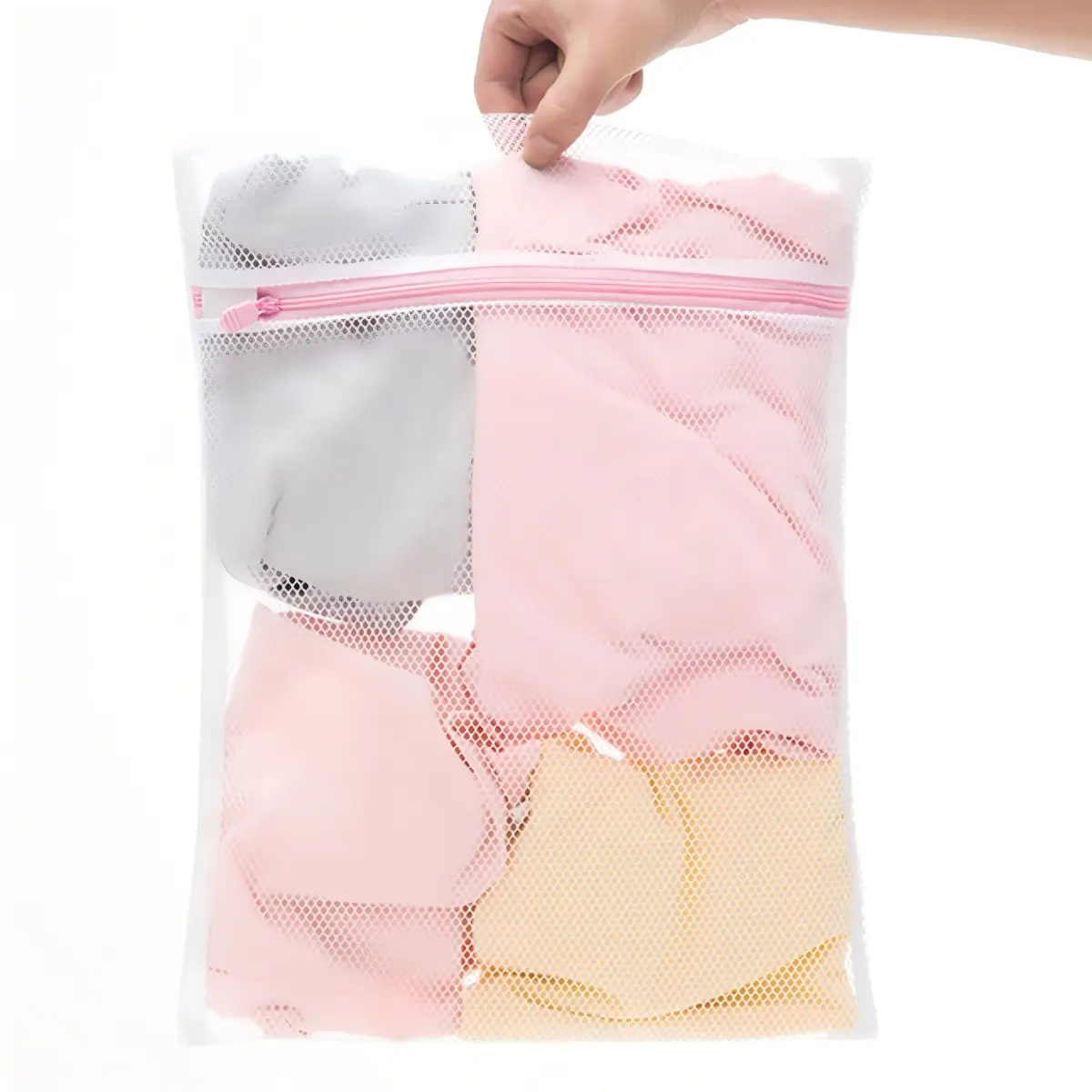 Nylon Mesh Laundry Bag Set - 3 Sizes (Large, Medium, Small) Laundry Products for Shapewear, Underwear Protection, Compatible with Portable Backpacks, Large Washing Machines, Foldable