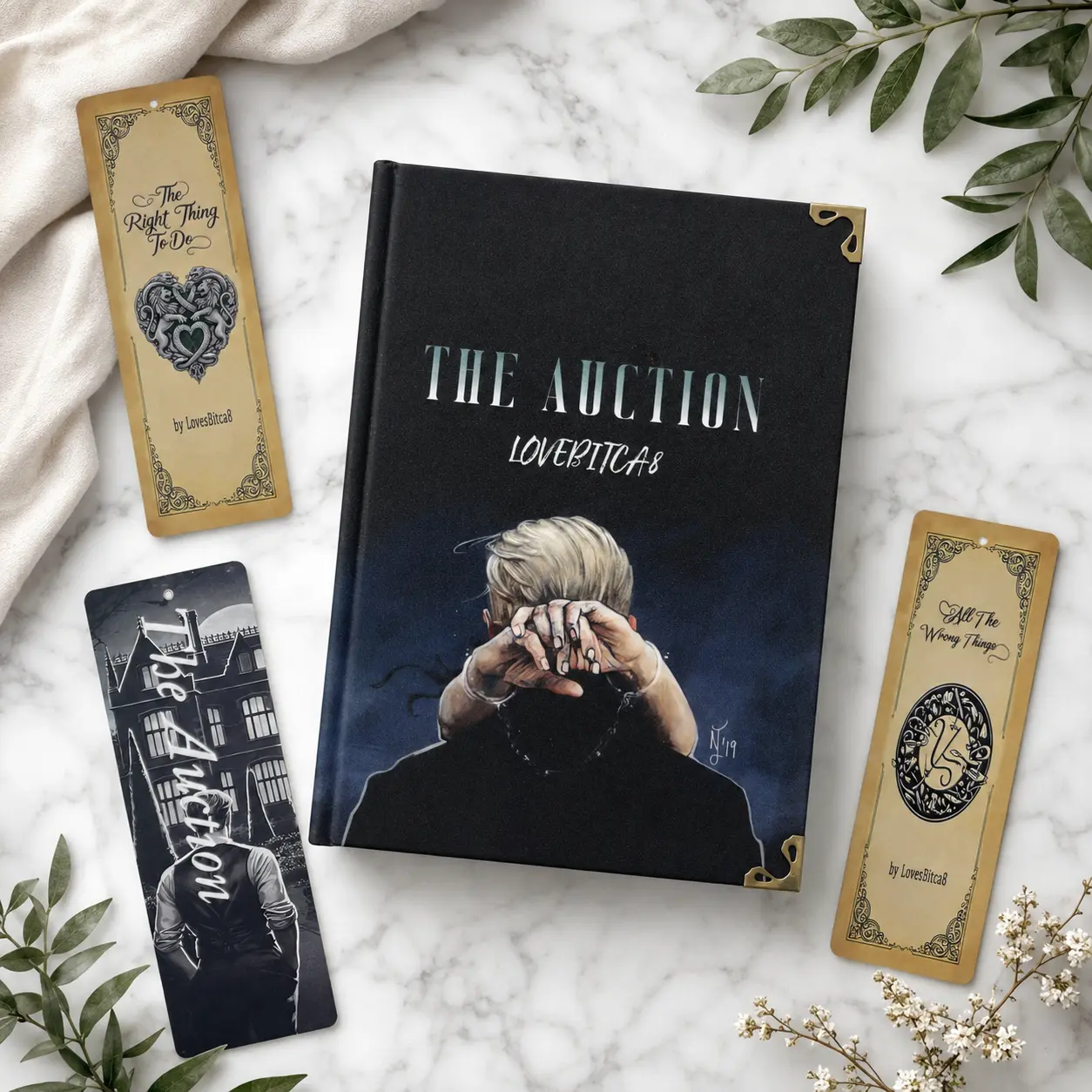 The Auction by LovesBitca8 – Collector’s Edition Hardcover Book with Matching Bookmarks