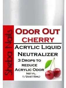 SHEBA NAILS Odor Out Acrylic Liquid Neutralizer 1/2oz Cherry Scent- Minimizes Acrylic Liquid Monomer Odor