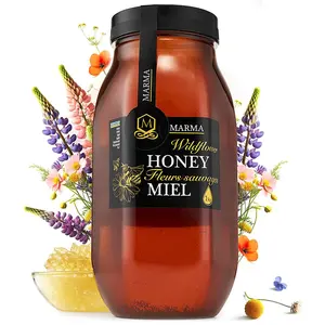 HONIGMA Marma Wildflower Honey | Authentic Raw Honey from Ukraine | 100% Pure & Unpasteurized | 1000g/35.2oz | May Arrive Crystallized or Partially Crystallized | Pack of 1