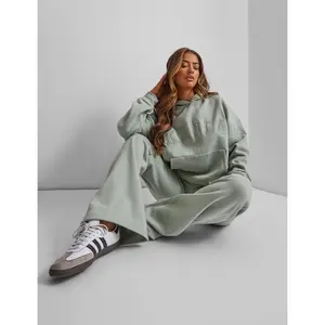 Kaiia Wide Leg Sweat Pants in Sage Green