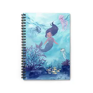 Whimsical Mermaid Spiral Notebook - Cute Sea Life Design, Journal for Kids, School Supplies, Gift for Ocean Lovers, Mermaid Decor