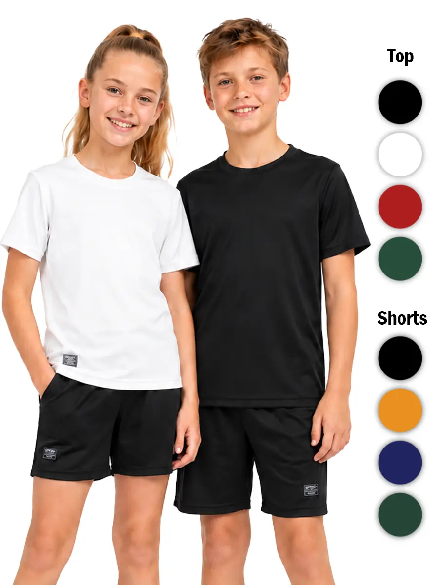 Girls and Boys Dry-Fit Shirt UPF 50+ Youth Athletic Short Sleeve T-Shirts Kid's Breathable Quick-Dry Activewear Tops Youth Short Sleeve Crew Neck T-Shirt Fitted,Kid's Casual Summer Tee Quick Dry Short Sleeve Performance Moisture Wicking Shirt #Summervibes