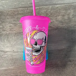 Hip Sip 24 oz Glitter Cup with Crispy & Tipsy Decal - Perfect for Your Next Drink - Bottles, Drinkware