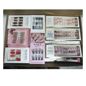 Press-On Nail Mystery Box - 25+ Boxes Assorted False Nails, Random Styles