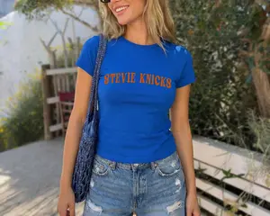 Stevie Knicks Shirt, Viral Vintage Basketball Tee, Retro NYC Graphic Shirt, Celebrity Inspired Game Day Tee