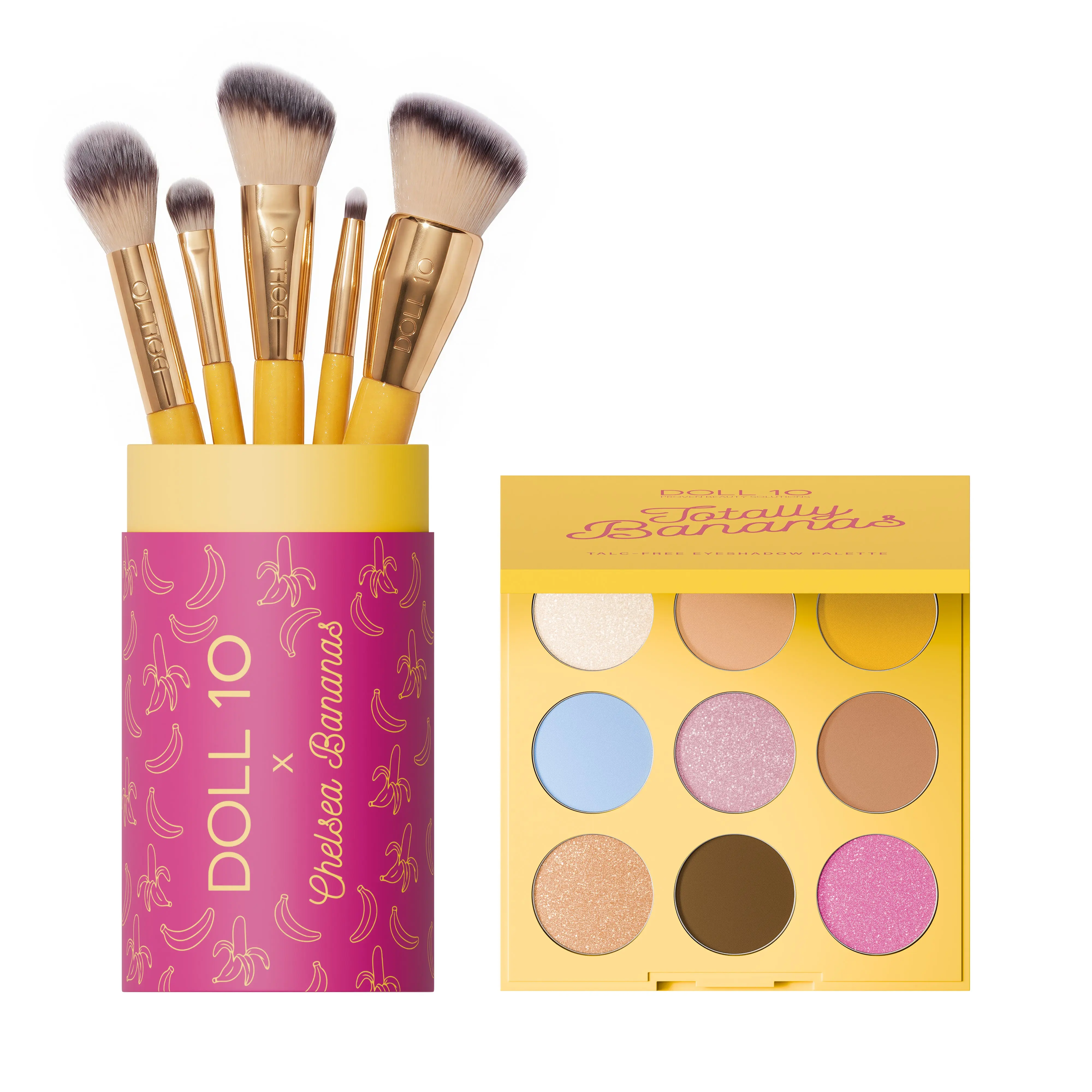 Doll 10 X Chelsea Bananas Totally Bananas Palette and Brush Set Doll 10 X Chelsea Bananas Totally Bananas Palette and Brush Set