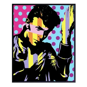 David Bowie Pop Art Poster – Unframed Andy Warhol Style Print for Wall Décor, Inspired by Ziggy Stardust Era, Cool Unique Gift for 80s Music Fans and Bedroom or Living Room Accents.