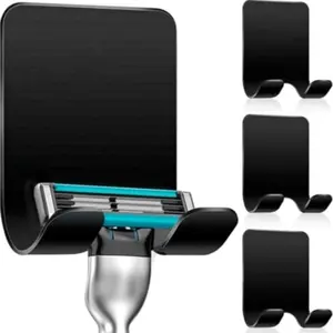 Razor Storage Rack, 4 Counts Wall Mounted Razor Holder, Portable Storage Rack for Bathroom, Home Organizer for Bathroom