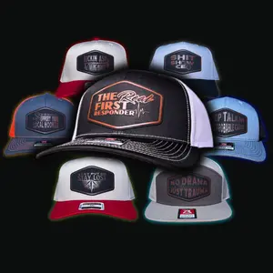 First Responder Hat Collection - Police Firefighter EMT AEMT Paramedic Search Rescue K9 Unit Corrections Tow Trucker Richardson112 7 Panel Hyd bond Leatherette