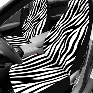 [Car Seat Covers Full Set] Universal Car Seat Covers for 5 Seats | Breathable Washable Car Seat Protector Zebra Stripes Pattern Car Seat Sun Cover Car Seat Covers Front Seats 2 Pieces Stylish Auto Interior Decoration