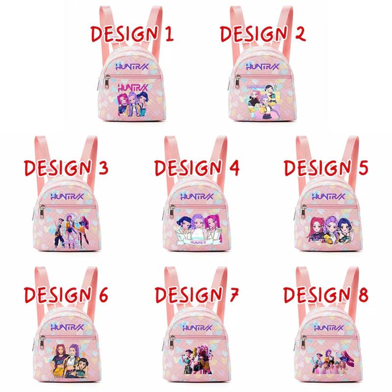 Huntrax Kpop Devil Hunter Anime Backpack Cute Mini Women's Backpack Kpop Fan Gift Hunterx Style Backpack Suitable for Concerts and School Beautiful Kawaii School Bag