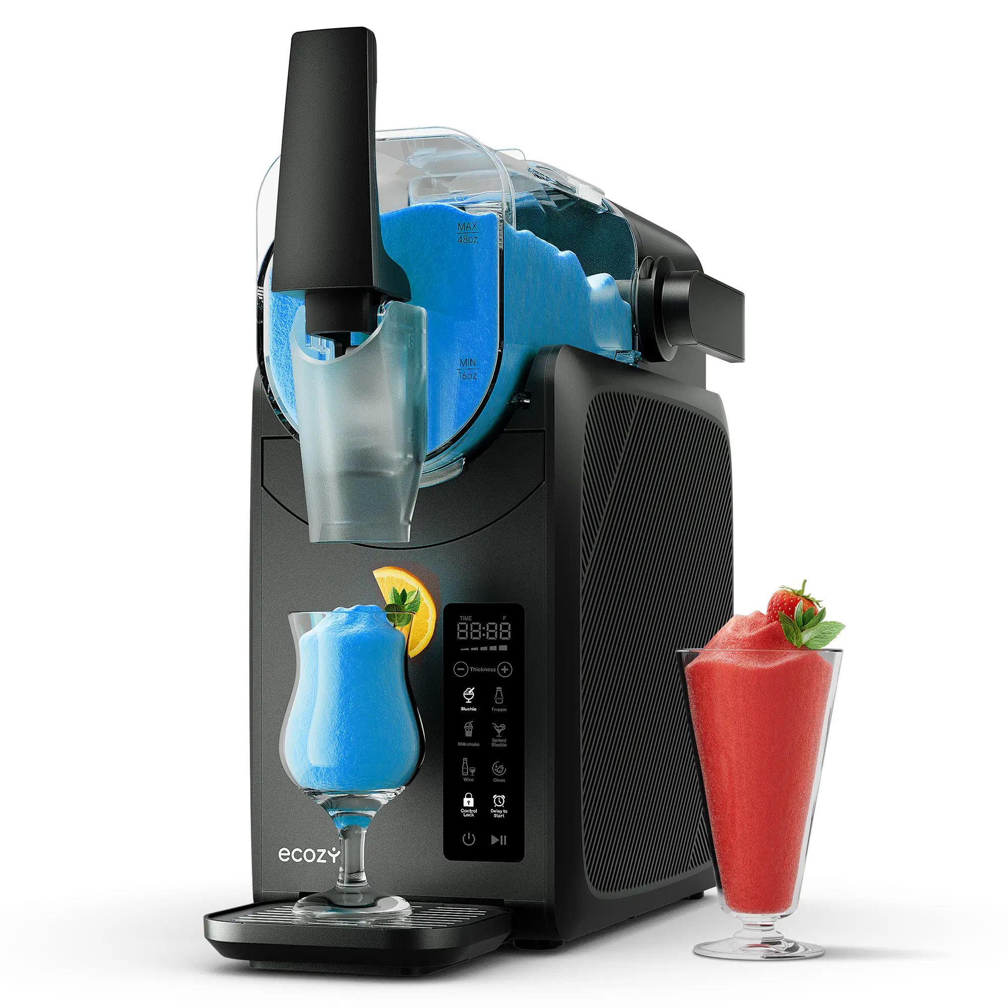 Slushie Machine, Slushy Machine with Self-Cleaning Function 68 oz , Frozen Drink Maker No Ice Needed with 5 Preset Programs