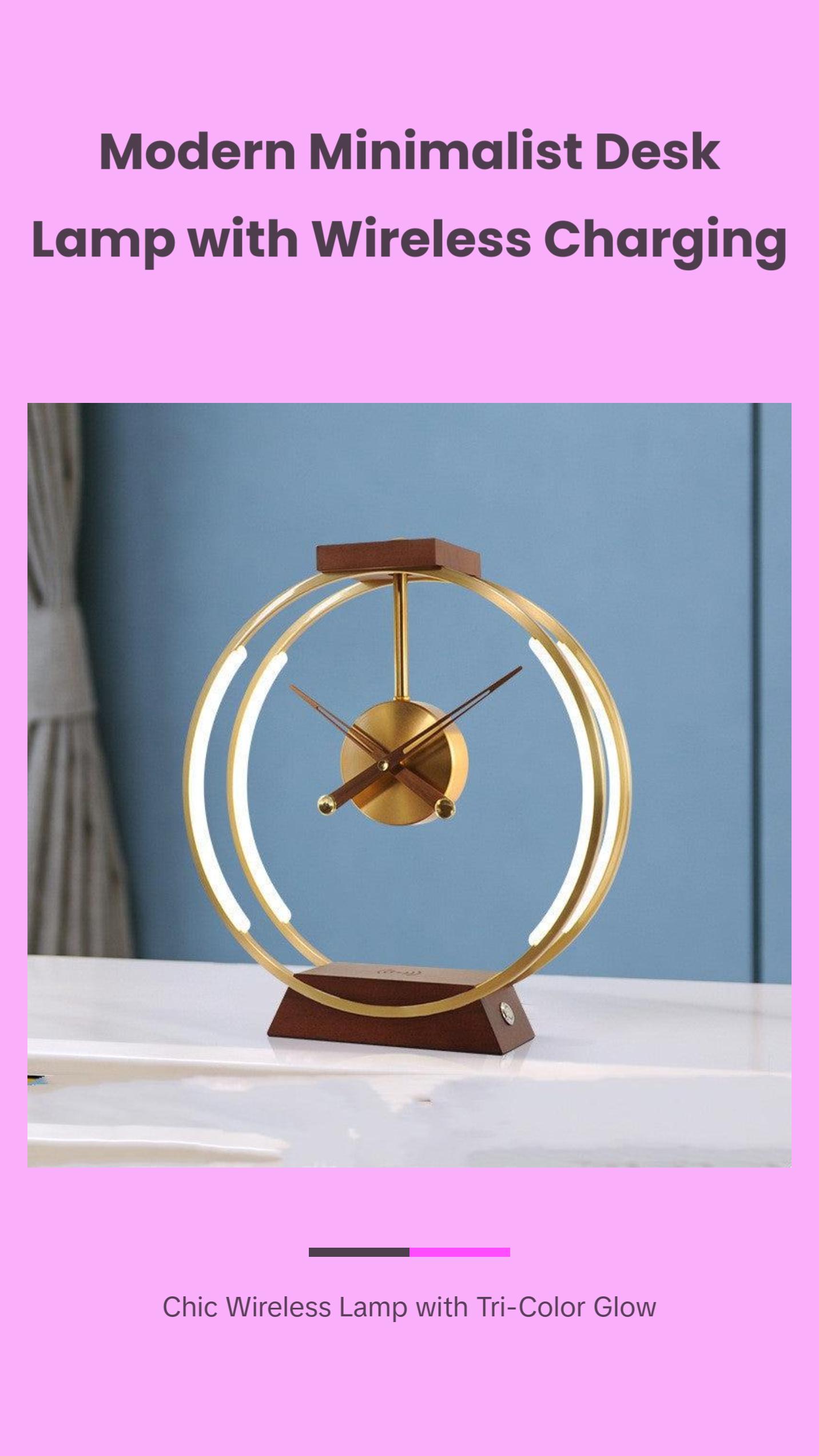 Modern Minimalist Bedroom Bedside Light Luxury Wireless Charging Desk Lamp