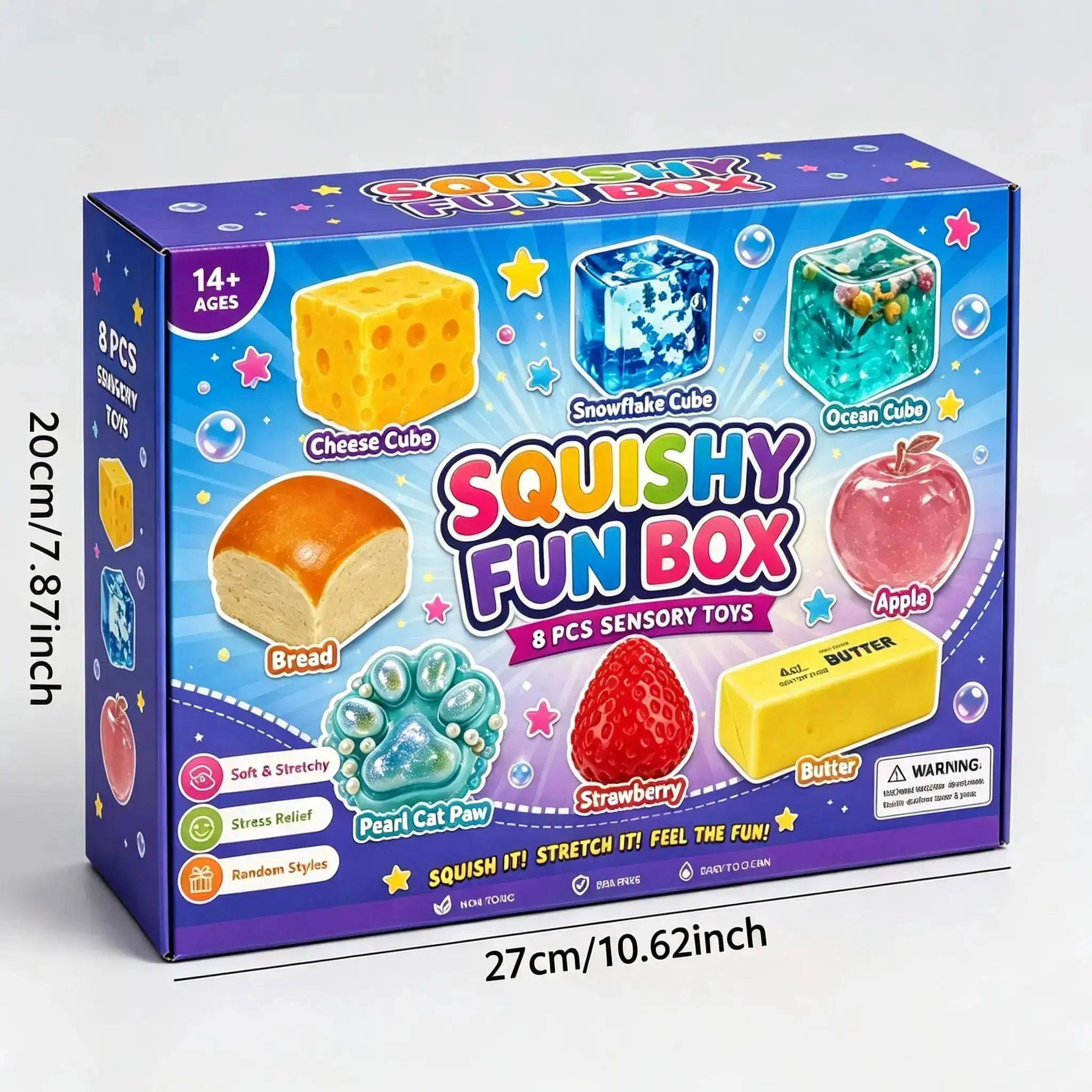8-Piece Squishies Toys Pack