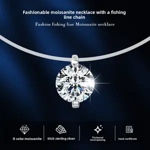 Mermaid Tears Necklace, Niche High-End Style, D Color Moissanite Clavicle Chain, S925 Sterling Silver