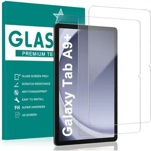 2 Pack Screen Protector for  Galaxy Tab A9 Plus 2023 | Galaxy Tab A9 Plus Tempered Film Ultra Thin Screen Protector | Anti-Fingerprint Touch  Screen Protector for Tab A9 Plus
