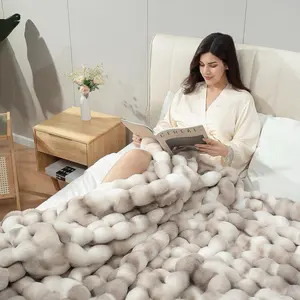 Cozy Loop Cloud Blanket Ultra-Soft Marshmallow Feel Plush All-Season Warmth Thick Cold Defense Layer Dreamy Neutrals & Blue-Grey Ombré Perfect for Lounging & Movie Nights Durable Hypnotic Comfort Sky-Hug in Fabric Form