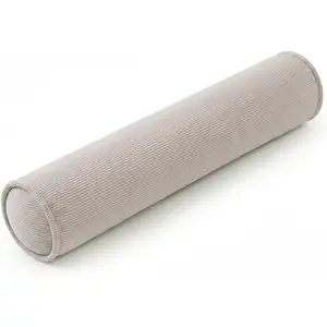 Long Pillow for Bed – Corduroy Round Bolster Pillow for Adults, Decorative Body Pillow for Sleeping or Sofa Support,39 x 7.87 Inches,Beige Gray