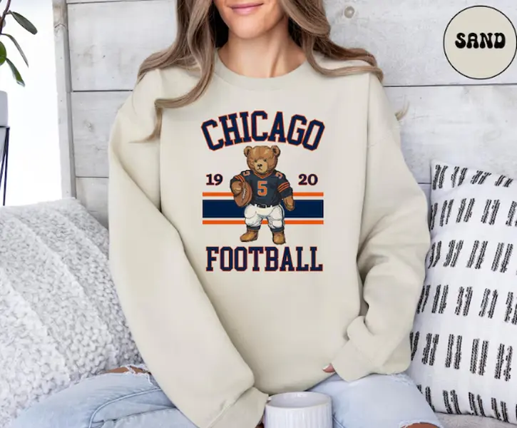 Chicago Football Sweatshirt, Chicago Sweater, Chicago Crewneck, Chicago  Sweatshirt Unisex