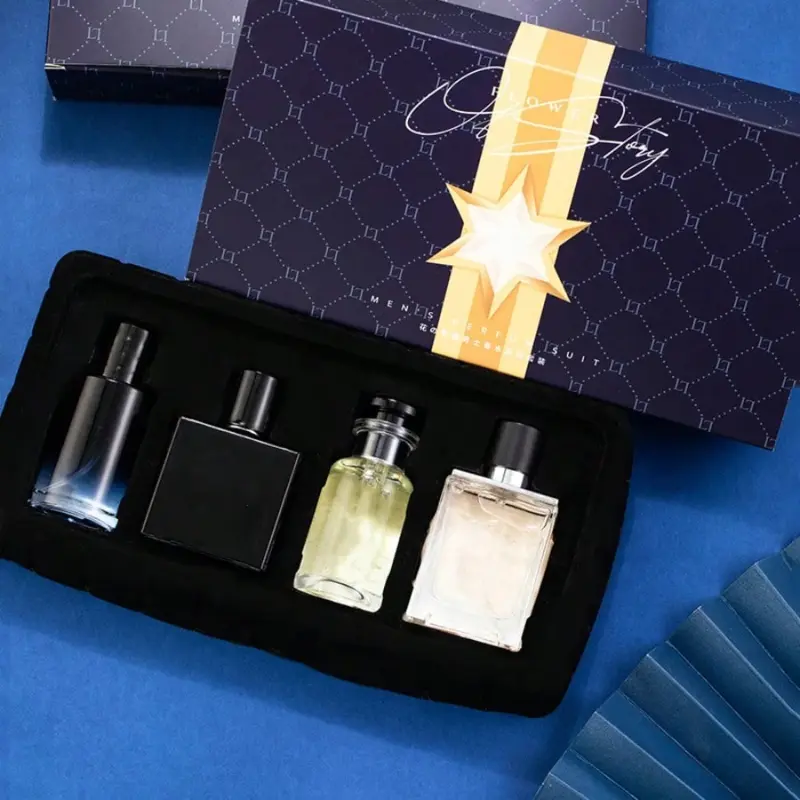 Couple Fragrance Gift Set - Men’s 4-Scent Starry Night Cologne, Women’s 4-In-1 Long-Lasting Vanilla Perfume, Daily Wear, Ideal Valentine & Birthday Gifts for Adults, Multiple Scents