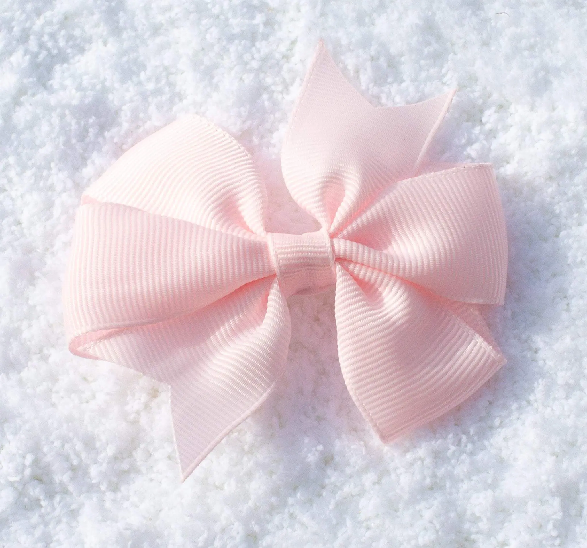 Light Pink Grosgrain Ribbon Hair Bow