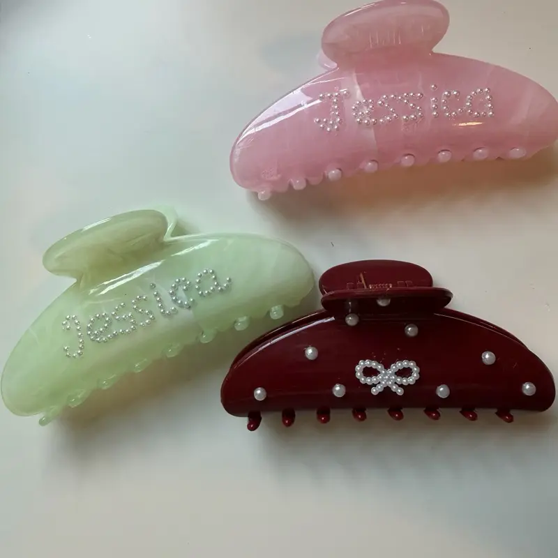 Personalized Name Hair Claw Clips