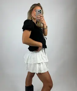 Embroidered Ruffle Skort | August Moon Boutique