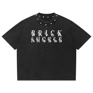 BAC Unisex Washed Boxy Studded T-Shirt