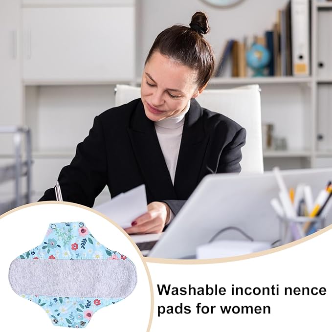 6/12PCS Reusable Graphene Incontinence Pad – Bladder Leak-Proof, Breathable, Antibacterial, Eco-Friendly Absorbent Pad for Women, Elderly Women, Postpartum Moms (Not Recommended for Menstrual Use)