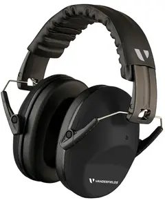 Vanderfields Hearing Protection Ear Muffs 26dB SNR - Passive Noise Cancelling Earmuffs for Adults - Foldable Adjustable Safety Ear Defenders for Shooting, Construction, Lawn Mowing and DIY