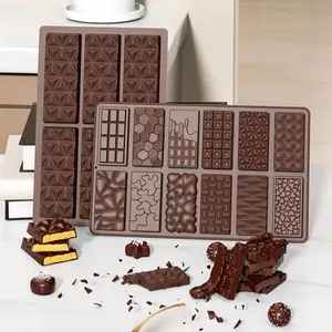 Rectangular Chocolate Mold, 1 Count Silicone Chocolate Mold, Household Kitchen Baking Mold for Cake, Biscuit, Pudding, Kitchen Gadgets