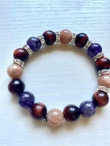 BEST SELLER ! Triple Stone Ultimate Weight Loss Bracelet + Czech Crystals – Boost Metabolism + Reduce Bloating | Slimming Bracelet REAL STONES VERIFIED 10mm